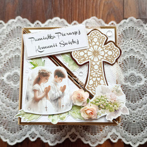 Komunijny box uniwersalny z życzeniami