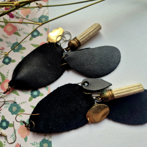 Kolczyki skórzane dlugie