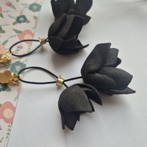 klipsy cudne  kwiaty