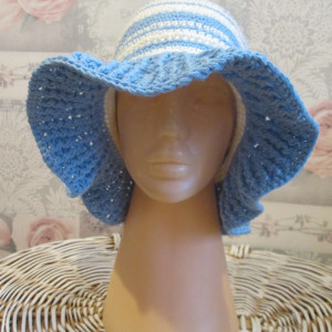 Wiosenny kapelusz szydełkowy handmade * Nowy * Boho * Retro * Vintage *