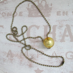Nowa*Sztuczna biżuteria handmade *Naszyjnik kulkowy z zawieszką *