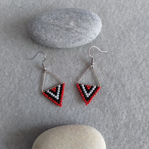 Kolczyki etniczne trójkąty