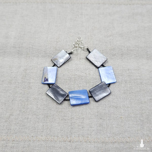 6094 granatowa, grafitowa bransoletka