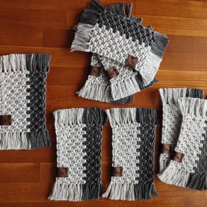 WYPRZEDAŻ Podkładki pod kubek SZARE (kpl. 4 szt.)