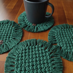 Podkładki pod kubek ZIELONE (kpl. 4 szt.)