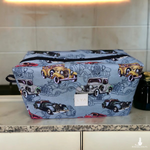 Kosmetyczka męska etui saszetka organizer męska kosmetyczka wodoodporna kuferek retro auta