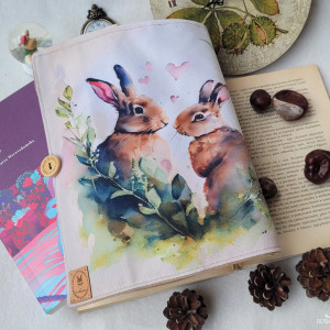 Wodoodporne etui na książkę: zakochane króliki