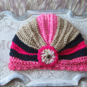 Nowa czapka handmade*Typu Turban Alladynka*Z anilany*
