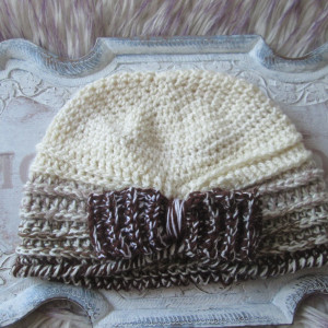 Nowa czapka handmade*Typu Turban Alladynka*Z anilany*