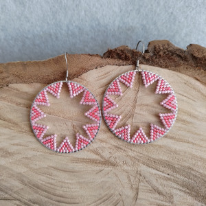 Kolczyki różowe trójkąty