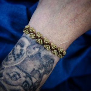 Bransoletka, Serduszka, Walentynki. Mikro makrama.