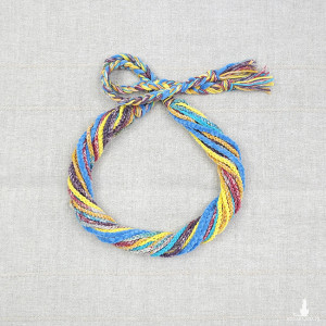 6576 sznurkowy, lekki naszyjnik; kolorowy, włóczkowy naszyjnik;