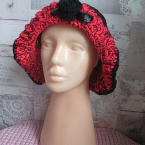 Wiosenny kapelusz szydełkowy handmade * Nowy * Boho * Retro * Vintage *