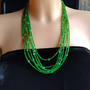 Naszyjnik Korale Zielone Długie