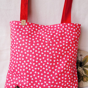 Ekologiczna torba na zakupy: walentynki,  serduszka