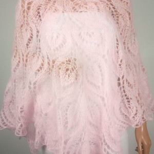 Chusta w gail -rożowa