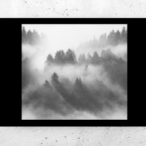 czarno biały plakat na ścianę, skandynawski plakat A4, biało czarny plakat z pejzażem, szary plakat do domu, pejzaż plakat 21x30