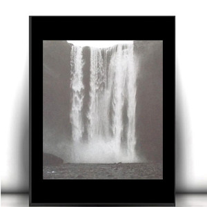 czarno biały plakat na ścianę, skandynawski plakat A4, biało czarny plakat z pejzażem, szary plakat do domu, pejzaż plakat 21x30