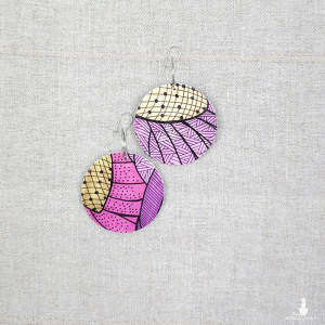 6562 kolorowe, niepowtarzalne, duże, dwustronne kolczyki; 4 w 1;