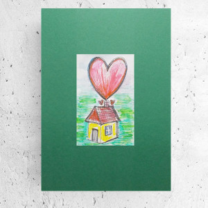 domek plakat A4, bajkowy plakat z domkiem, domek obrazek 21x30, obrazek z domkiem, serduszko plakat 21x30, plakat z serduszkiem, plakaty do małych ramek, serduszko obrazek, posters A4