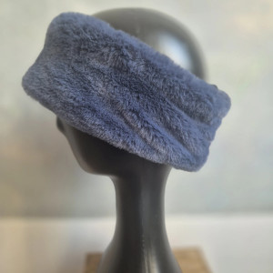 opaska futrzana niebieska