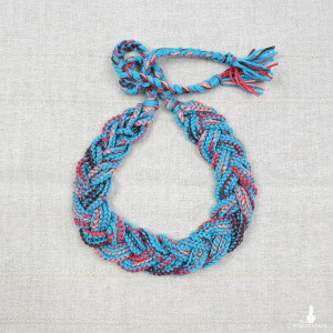 5935 niebieski, kolorowy naszyjnik