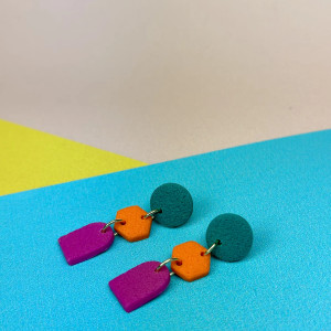 Mini geometryczne - złote