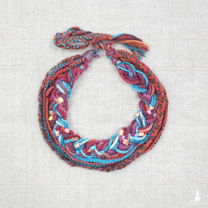 6571 włóczkowy, lekki naszyjnik; warkocz