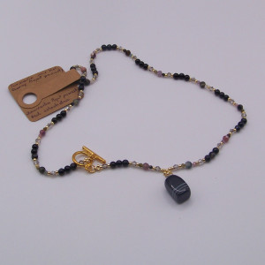 Naszyjnik / Turmalin / Agat