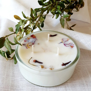 Piękna świeca sojowa o zapachu citronella, świeczka sojowa 100%