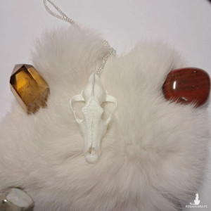 naszyjnik z mini czaszką wilka