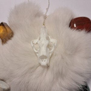 naszyjnik z mini czaszką lwa