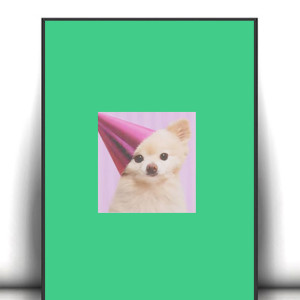 pies plakat A4, zwierzęta plakaty, różowo zielony plakat 21x30, psy plakaty do domu, mały plakat z psem, śmieszny plakat na ścianę, pies obrazek 21x30, piesek plakat 21x30, fajne plakaty A4