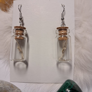 kolczyki buteleczki z żuchwą myszy