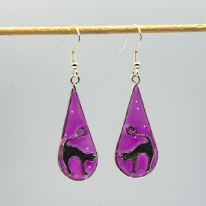 Kolczyki tęczowe pride z żywicy 005