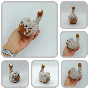 Szydełkowy kotek, pluszowy, mięciutki, niezwykle przyjemny