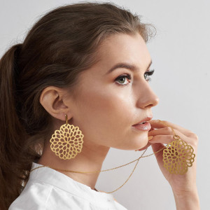 Ażurowe kolczyki z mosiądzu Eris c671