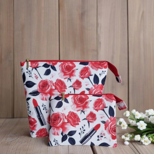 Zestaw kosmetyczek damskich Czerwone Róże KW028