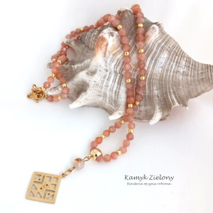 Naszyjnik z kamieni naturalnych - kamień słoneczny, cytryn