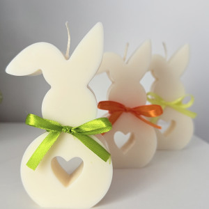 Świeca sojowa królik zestaw prezent dekoracja