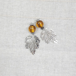 5966 długie, miodowe kolczyki