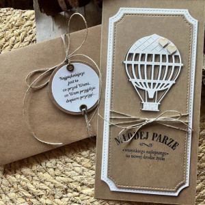 246,kartka na ślub w eco z balonem