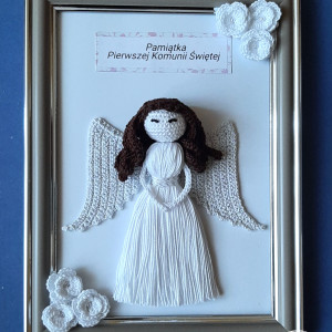 Szydełkowa Pamiątka Pierwszej Komunii Świętej