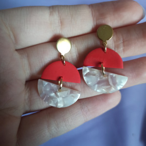 Kolczyki z gliny polimerowej koła