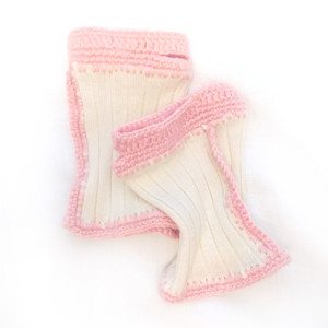 kremowo różowe mitenki, mitenki pastelowe, rękawiczki mitenki, lekkie mitenki na ręce, prezent dla dziewczyny, prezent dla kobiety
