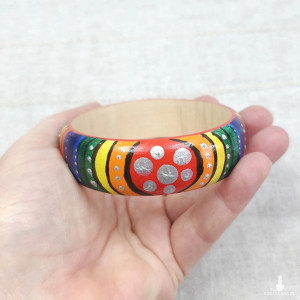 6649 ręcznie malowana bransoletka boho