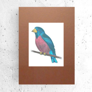 retro plakat A4, ptaszek plakat do domu, ptaszki plakat 21x30, plakat z ptaszkiem, obrazek z ptaszkiem, ptaszek grafika na ścianę A4, boho plakat 21x30, zwierzęta plakat A4, plakat do biura