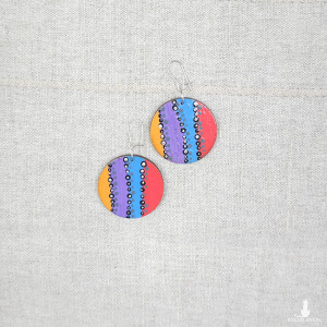 6529 kolorowe, ręcznie malowane kolczyki