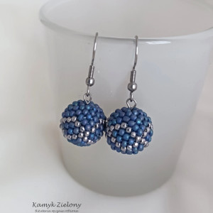Kolczyki kulki - soft blue
