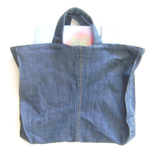 dżinsowa torba na zakupy,  eko torba na zakupy, mocna torba do ręki, zakupowa torba z dżinsu, niebieska eko torba A4, dżinsowa szopperka A4, granatowa szoperka z dzinsu